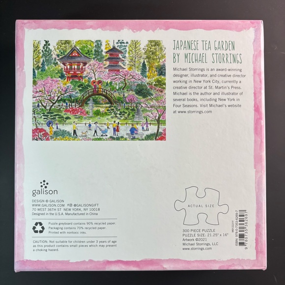 Japanese Tea Garden 300 Piece Jigsaw Puzzle by Galison - Picture 2 of 6
